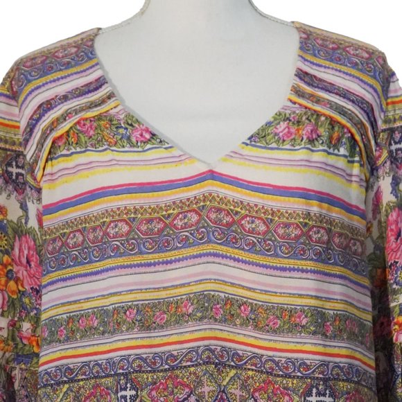 Maeve Anthropologie Ceresco Floral-Print Peasant Blouse - Picture 5 of 12